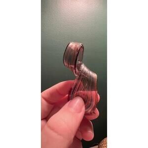 Vintage art deco style Italian Marano Venetian art glass stone pendant